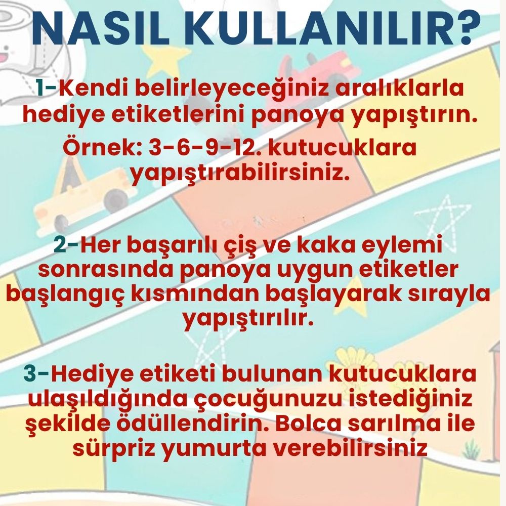 Tuvalet Eğitimi Sticker Motivasyon Panosu