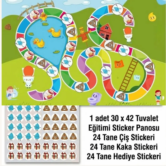 Tuvalet Eğitimi Sticker Motivasyon Panosu